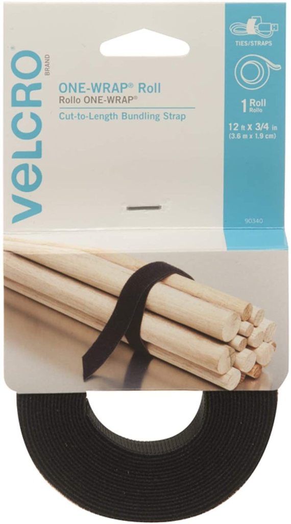 Velcro 1Wrap Roll, Double-Sided Hook and Loop Tape 12' x 3/4 Roll – Cine  Cables