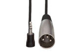 Hosa Microphone Cable Right-Angle 3.5mm TRS to XLR3M (1')