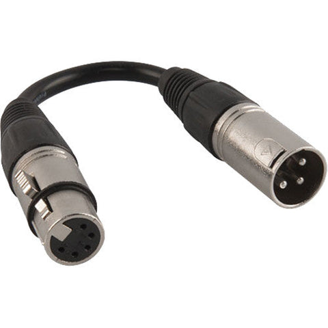 CHAUVET DJ 5-Pin Female to 3-Pin Male DMX Cable (6")